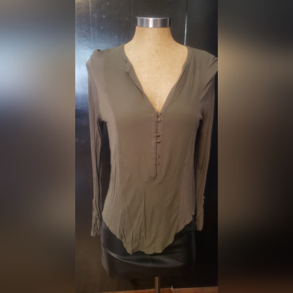 Lucky Brand Khaki Button-Down Women's Shirt